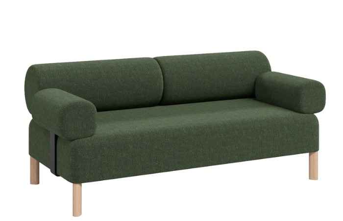 Pebble Two Seat Lounge + 2 armrest - Green